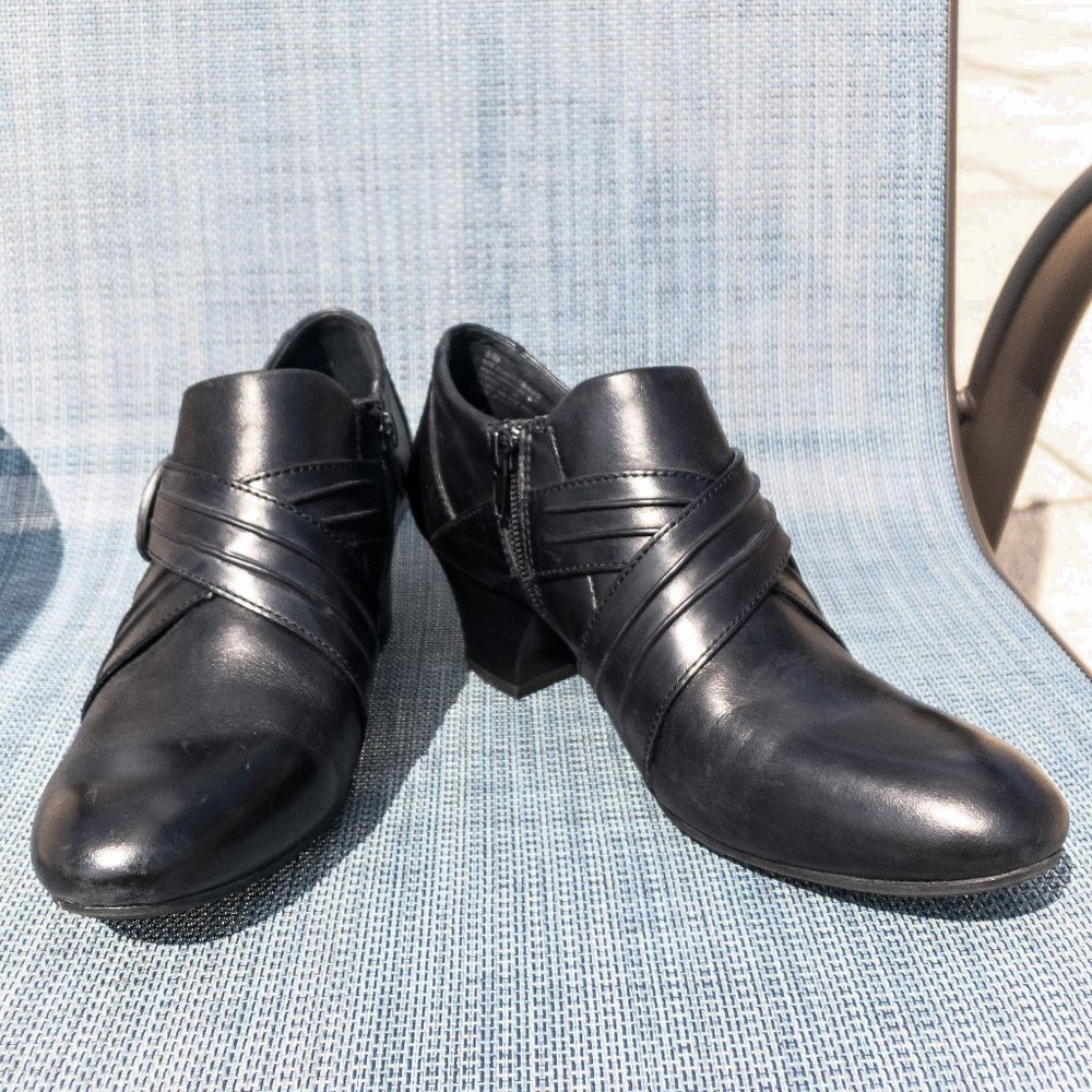 Witchy, Born Black Leather, Buckle, Heeled Bootie